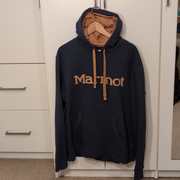Marmot Hoodie Navy Men's L - Picture 1 of 8